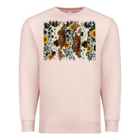 Pale Pink sunflower cowhide brush stroke Premium Sweatshirt - Artiststas