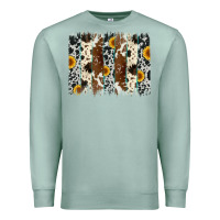 Seafoam sunflower cowhide brush stroke Premium Sweatshirt - Artiststas