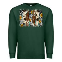 Sports Green sunflower cowhide brush stroke Premium Sweatshirt - Artiststas