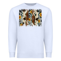 White sunflower cowhide brush stroke Premium Sweatshirt - Artiststas