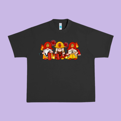 Firefighter Gnomes Urban Heavy Tee Designed By Artiststas