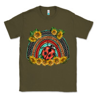 Army Green ladybuy  rainbow Classic Tee - BarkalooDesign