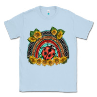 Dusty Blue ladybuy  rainbow Classic Tee - BarkalooDesign