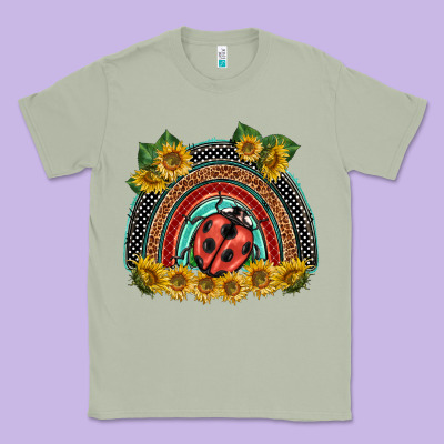 Ladybuy  Rainbow Classic Tee Designed By Barkaloodesign