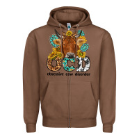Chestnut obsessive cow disorder Zipper Hoodie - NancyCooperArtShop