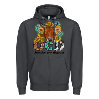 Smoke obsessive cow disorder Zipper Hoodie - NancyCooperArtShop
