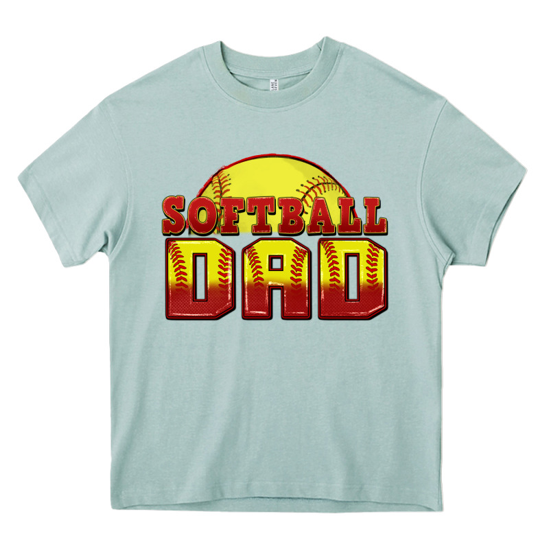 Softball Dad Heavy Core Tee by Zillion Design Studio | Teevron