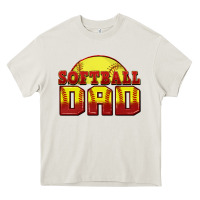 Cream softball dad Heavy Core Tee - Zillion Design Studio
