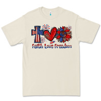 Faith Love Freedom Premium Tee | Teevron