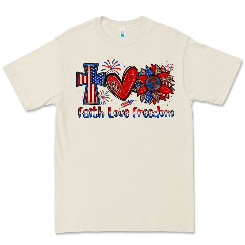 Faith Love Freedom Premium Tee by Zillion Design Studio | Teevron