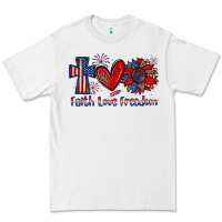 White faith love freedom Premium Tee - Zillion Design Studio