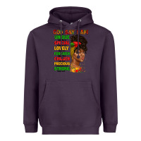 Plum god say i am juneteenth afro girl Heavyweight Hoodie - Artiststas