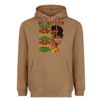 Toasted Coconut god say i am juneteenth afro girl Heavyweight Hoodie - Artiststas