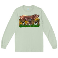 Matcha Western Mom With Duroc Pig And Baby Pig Long Sleeve Tee - LillyAllenDesigns