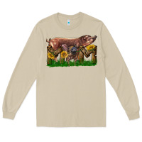 Mushroom Western Mom With Duroc Pig And Baby Pig Long Sleeve Tee - LillyAllenDesigns