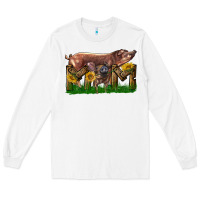 White Western Mom With Duroc Pig And Baby Pig Long Sleeve Tee - LillyAllenDesigns