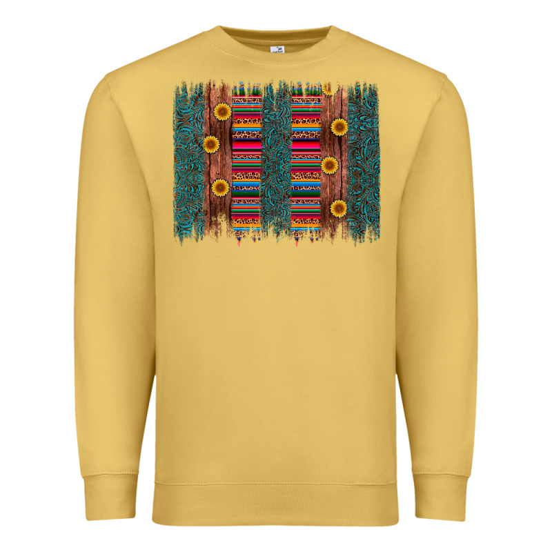 Sunflower Serape Brush Stroke Premium Sweatshirt by Artiststas | Teevron