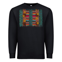 Black sunflower serape brush stroke Premium Sweatshirt - Artiststas