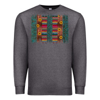 Charcoal Heather sunflower serape brush stroke Premium Sweatshirt - Artiststas