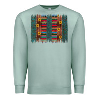 Seafoam sunflower serape brush stroke Premium Sweatshirt - Artiststas