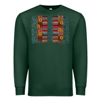 Sports Green sunflower serape brush stroke Premium Sweatshirt - Artiststas