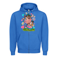 True Royal little cute cow Zipper Hoodie - NancyCooperArtShop