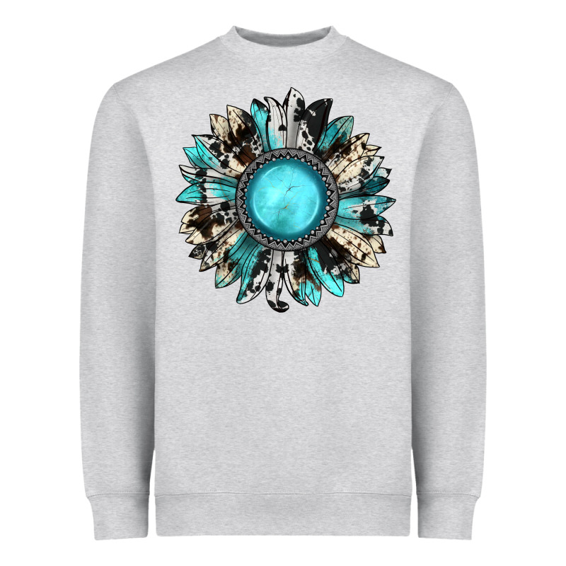 Western Sunflower Gemstone Heavyweight Sweatshirt by JahusDesignShop | Teevron