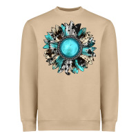 Mushroom western sunflower gemstone Heavyweight Sweatshirt - JahusDesignShop