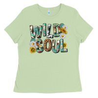 Matcha western wild soul with sunflowers Ladies Tee - texasbilliewilder