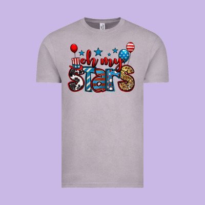 Oh My Stars 4th Of July Vintage Tee Designed By Jasminsmagicworld