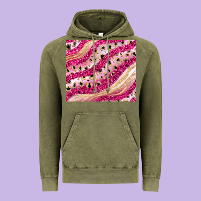 Pink Glitter Vintage Hoodie Designed By Jahusdesignshop