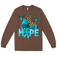 Chestnut hope tealribbonovarian cancer nails Long Sleeve Tee - NancyCooperArtShop