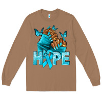 Toasted Coconut hope tealribbonovarian cancer nails Long Sleeve Tee - NancyCooperArtShop