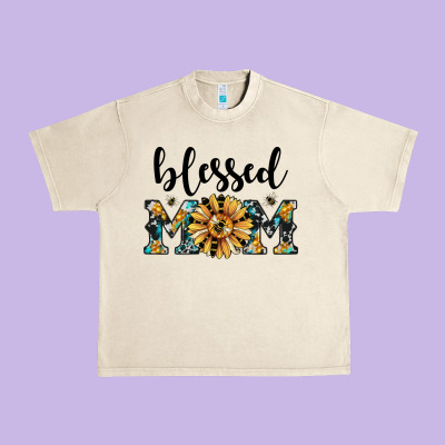 Blessed Mom Urban Heavy Tee Designed By Jahusdesignshop