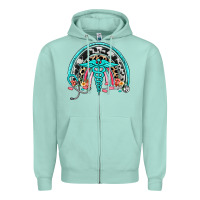 Seafoam nurse rainbow Zipper Hoodie - NancyCooperArtShop