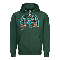 Sports Green nurse rainbow Zipper Hoodie - NancyCooperArtShop