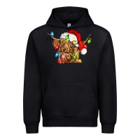 Black christmas heifer cow Urban Hoodie - CowGirlArtShop