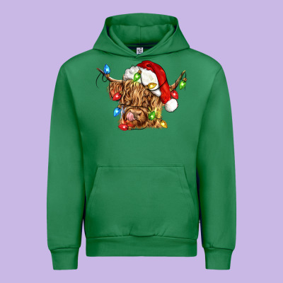Christmas Heifer Cow Urban Hoodie Designed By Cowgirlartshop