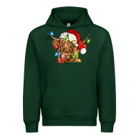 Forest Green christmas heifer cow Urban Hoodie - CowGirlArtShop
