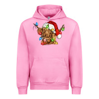 Fuchsia Pink christmas heifer cow Urban Hoodie - CowGirlArtShop