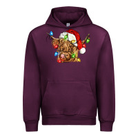 Mauve Wine christmas heifer cow Urban Hoodie - CowGirlArtShop
