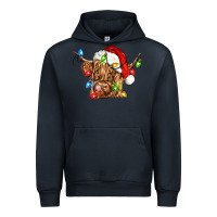 Navy christmas heifer cow Urban Hoodie - CowGirlArtShop