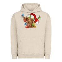 Pigment French Oak christmas heifer cow Urban Hoodie - CowGirlArtShop