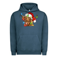 Pigment Midnight Navy christmas heifer cow Urban Hoodie - CowGirlArtShop