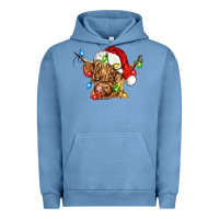 Pigment Pebble Blue christmas heifer cow Urban Hoodie - CowGirlArtShop
