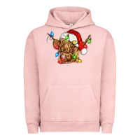 Pigment Salmon christmas heifer cow Urban Hoodie - CowGirlArtShop