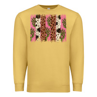 Antique Gold cactus leopard cowhide brush stroke Premium Sweatshirt - Artiststas