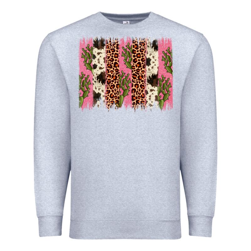 Cactus Leopard Cowhide Brush Stroke Premium Sweatshirt by Artiststas | Teevron