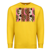 Lemon cactus leopard cowhide brush stroke Premium Sweatshirt - Artiststas