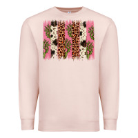 Pale Pink cactus leopard cowhide brush stroke Premium Sweatshirt - Artiststas